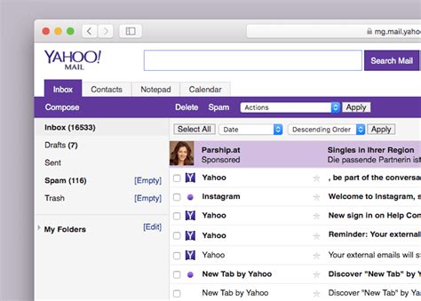 Yahoo! mail for pc